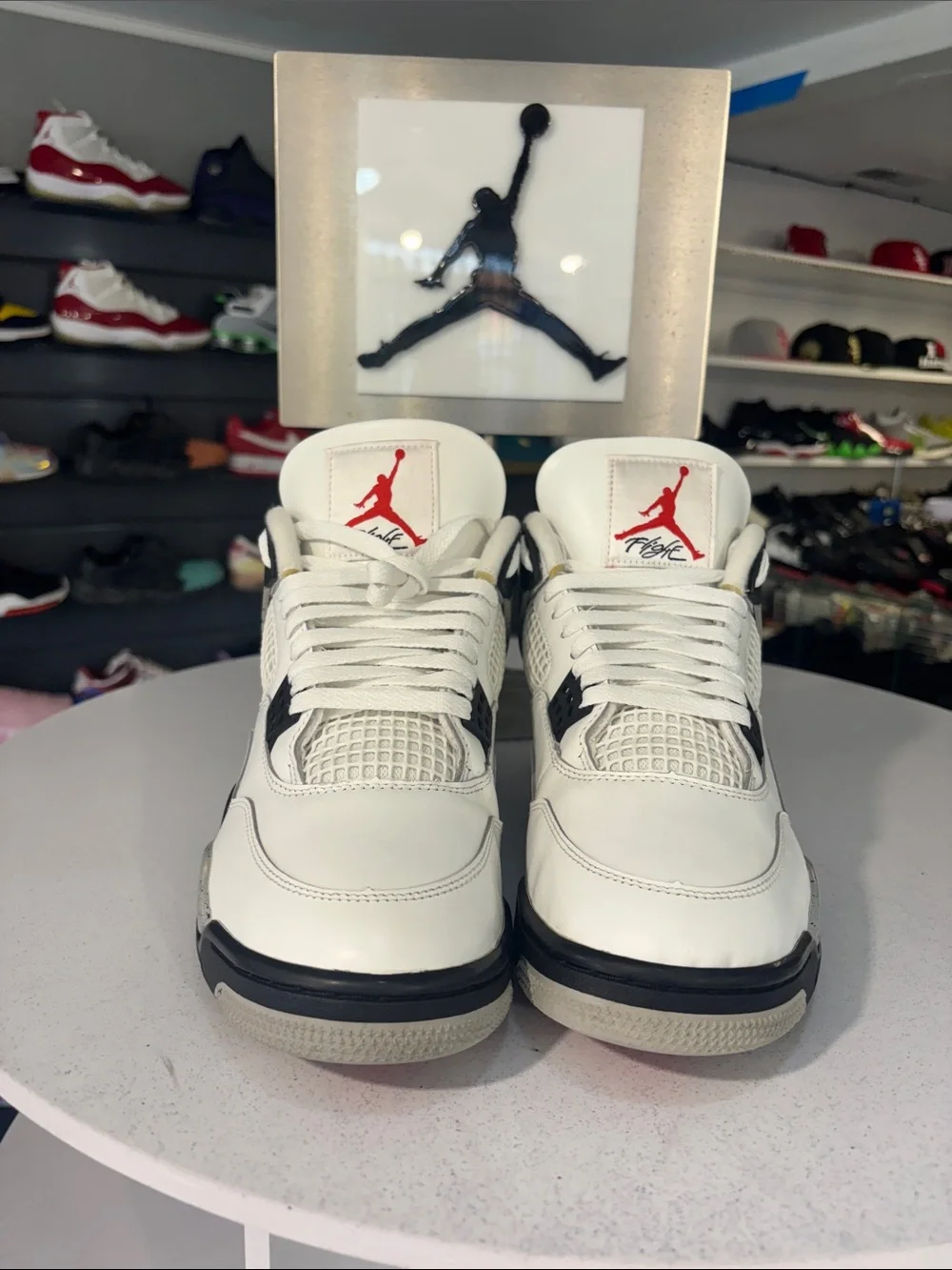 Air Jordan 4 Retro OG White Cement Mens Size 10.5